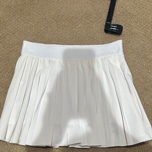 TNA White Pleated Mini Skirt